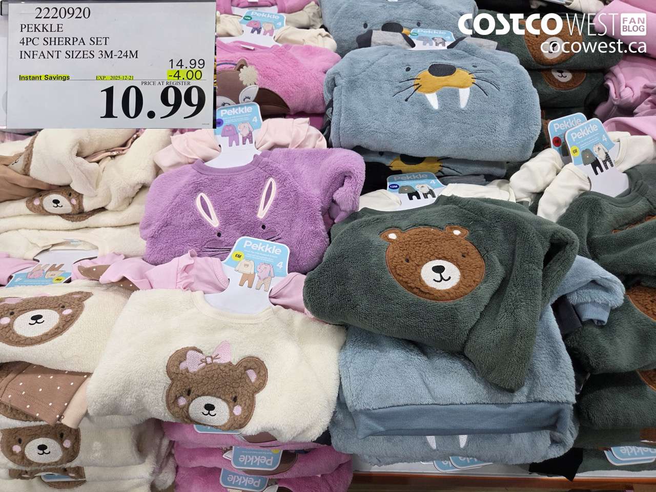 2220920 PEKKLE 4PC SHERPA SET INFANT SIZES 3M-24M ($4.00 INSTANT SAVINGS EXPIRES ON 2025-12-21) $10.99