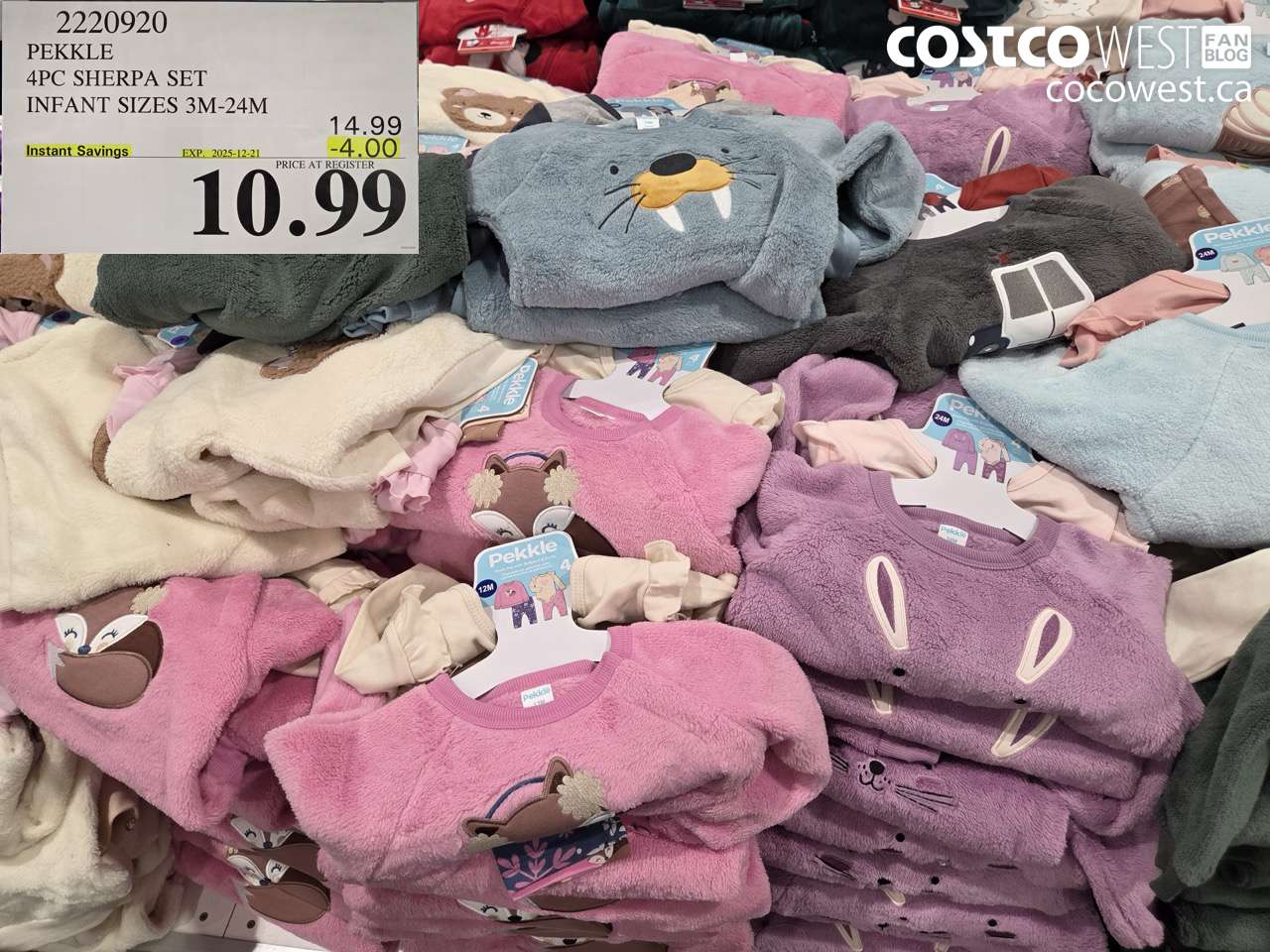 2220920 PEKKLE 4PC SHERPA SET INFANT SIZES 3M-24M ($4.00 INSTANT SAVINGS EXPIRES ON 2025-12-21) $10.99