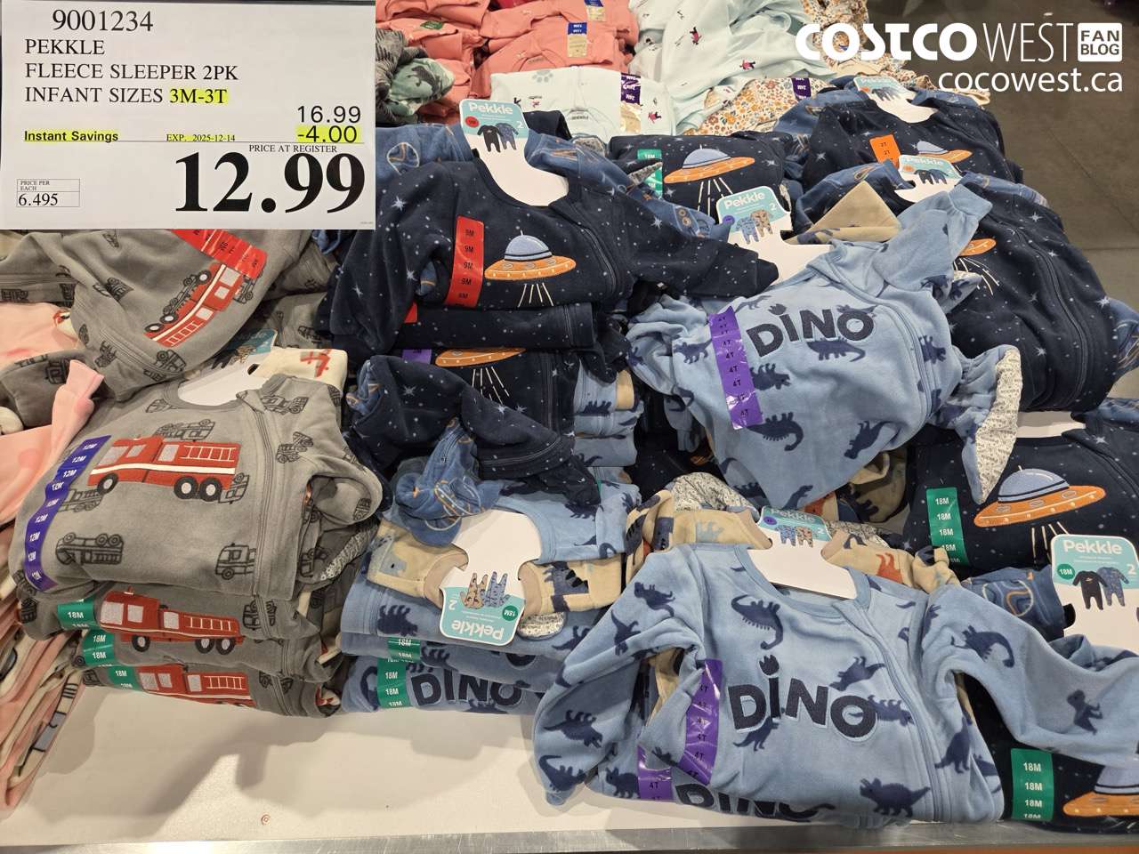 9001234 PEKKLE FLEECE SLEEPER INFANTS SIZES 3M-3T ($4.00 INSTANT SAVINGS EXPIRES ON 2025-12-14) $12.99