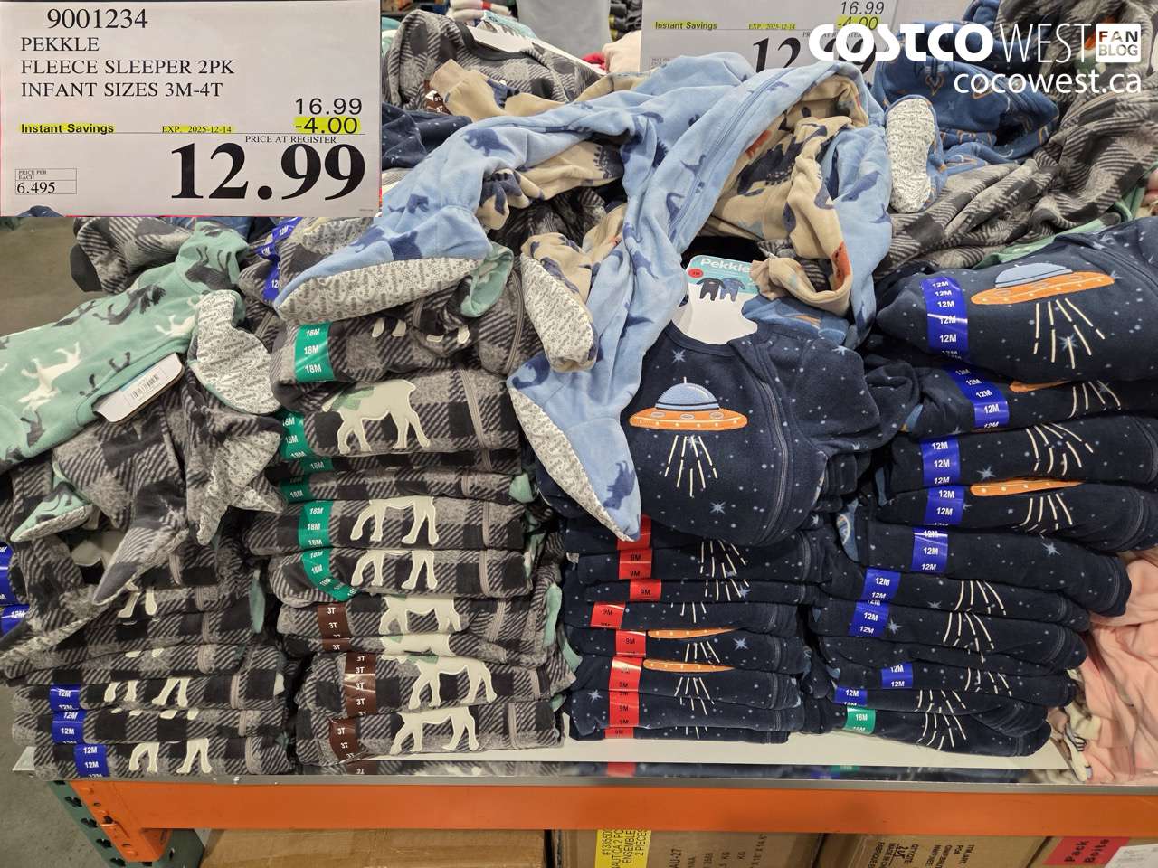 9001234 PEKKLE FLEECE SLEEPER INFANTS SIZES 3M-3T ($4.00 INSTANT SAVINGS EXPIRES ON 2025-12-14) $12.99