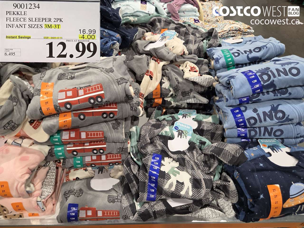 9001234 PEKKLE FLEECE SLEEPER INFANTS SIZES 3M-3T ($4.00 INSTANT SAVINGS EXPIRES ON 2025-12-14) $12.99