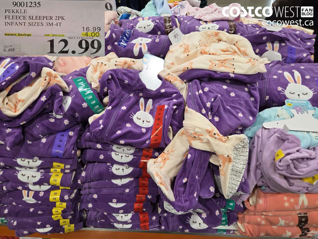 9001235 PEKKLE FLEECE SLEEPER INFANTS SIZES 3M-4T ($4.00 INSTANT SAVINGS EXPIRES ON 2025-12-14) $12.99