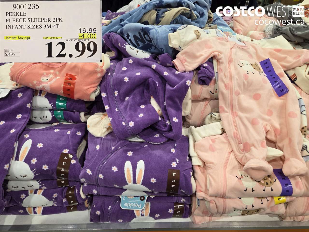 9001235 PEKKLE FLEECE SLEEPER INFANTS SIZES 3M-4T ($4.00 INSTANT SAVINGS EXPIRES ON 2025-12-14) $12.99