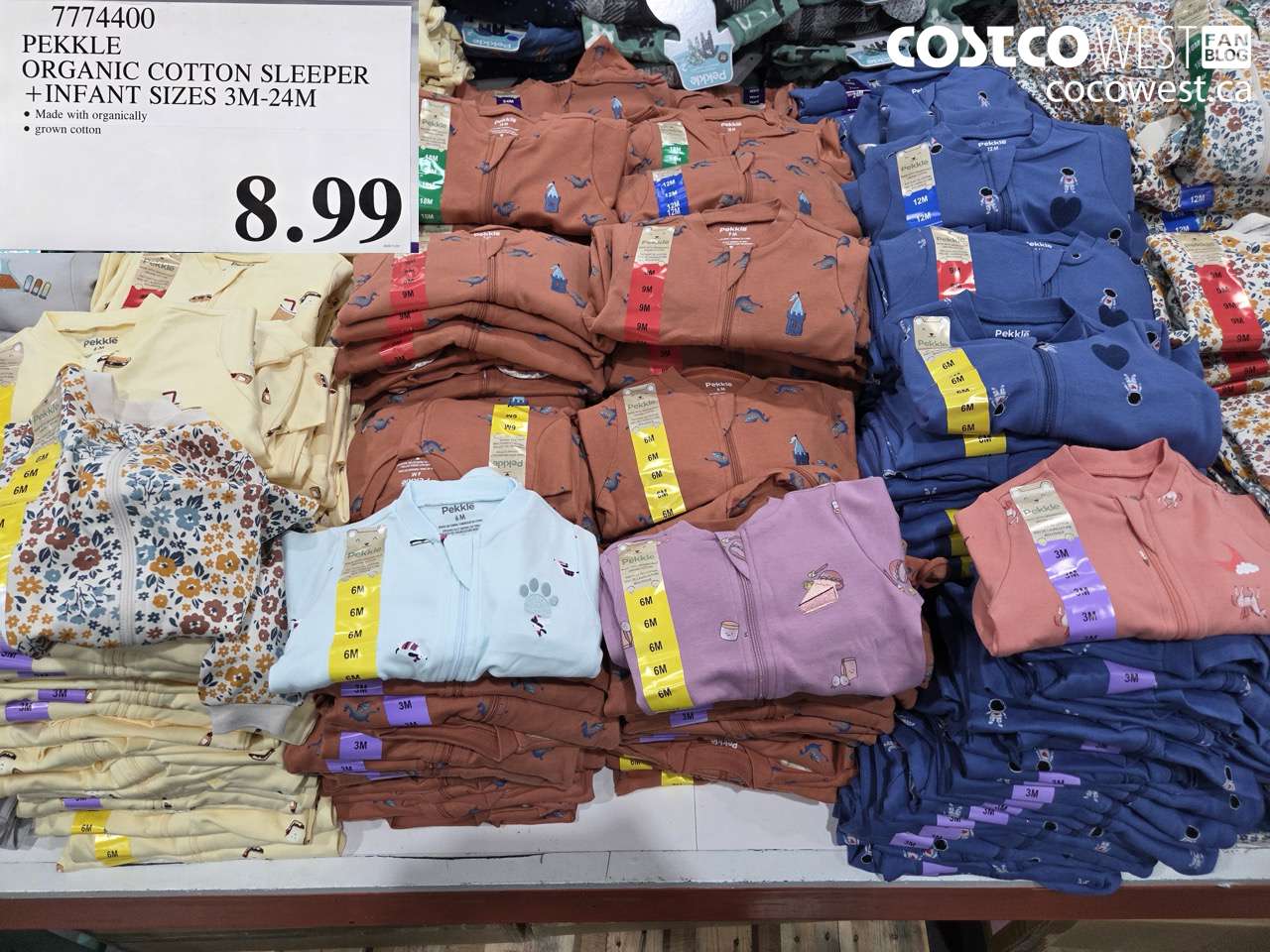 7774400 PEKKLE ORGANIC COTTON SLEEPER INFANT SIZES 3M-24M $8.99