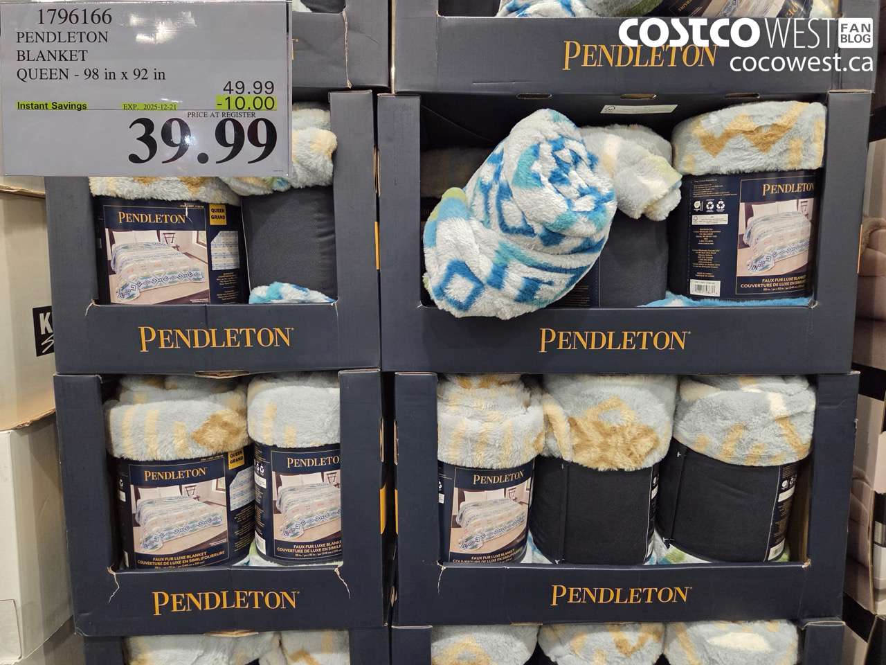 1796166 PENDLETON BLANKET QUEEN - 98 in x 92 in ($10.00 INSTANT SAVINGS EXPIRES ON 2025-12-21) $39.99