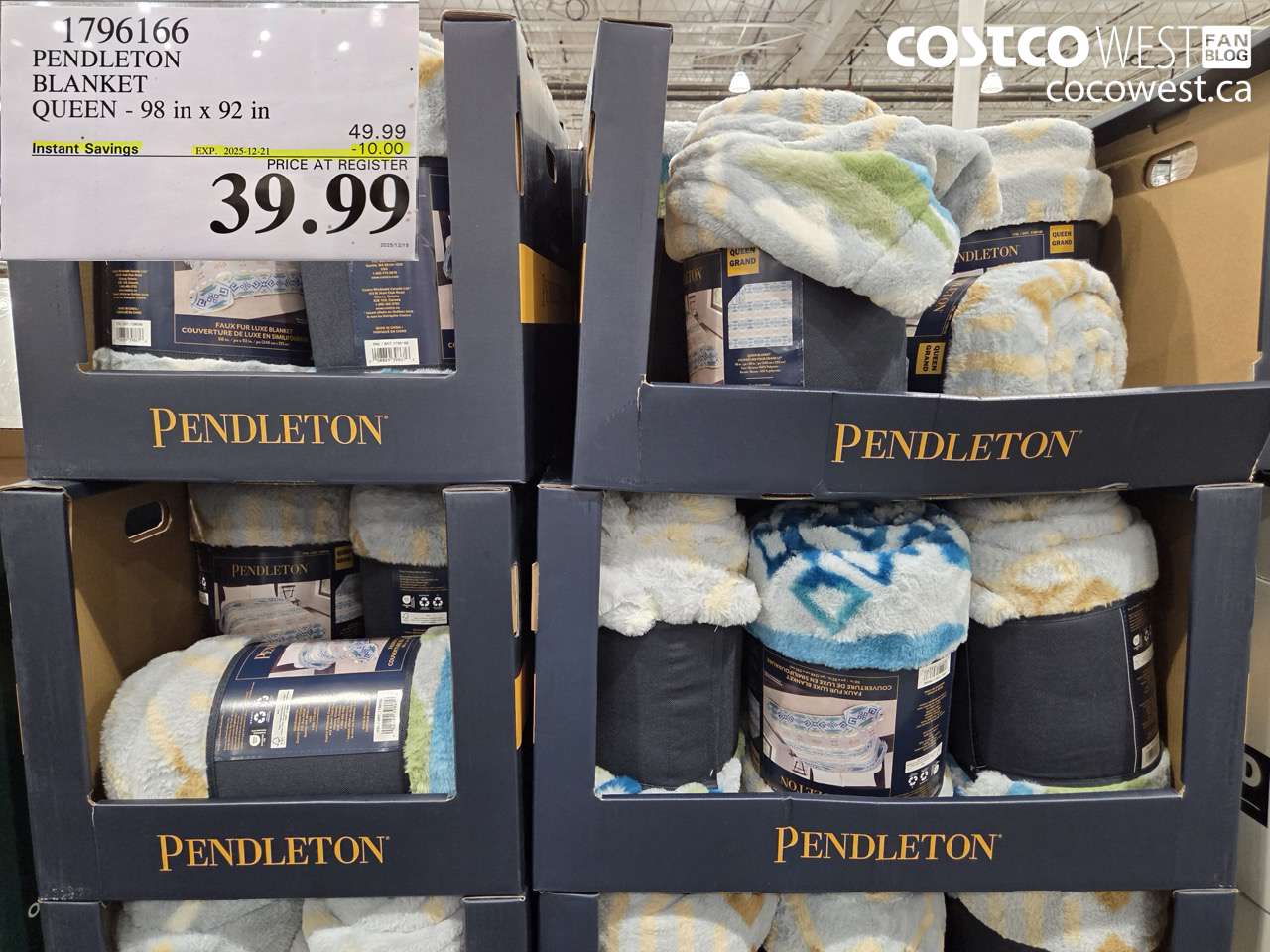 1796166 PENDLETON BLANKET QUEEN - 98 in x 92 in ($10.00 INSTANT SAVINGS EXPIRES ON 2025-12-21) $39.99