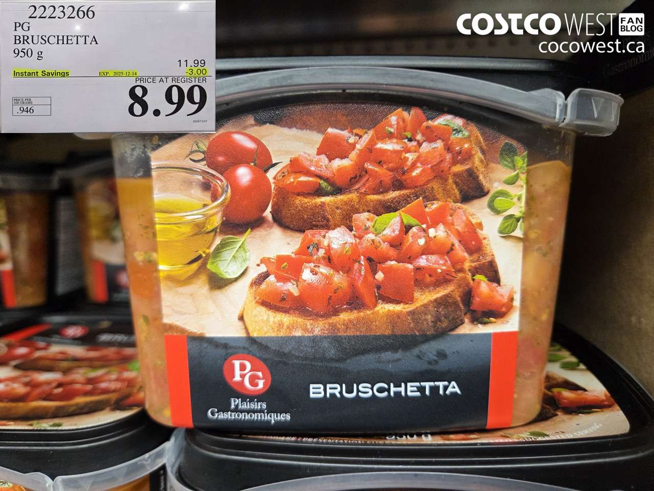 2223266 PG BRUSCHETTA 980 G ($3.00 INSTANT SAVINGS EXPIRES ON 2025-12-14) $8.99