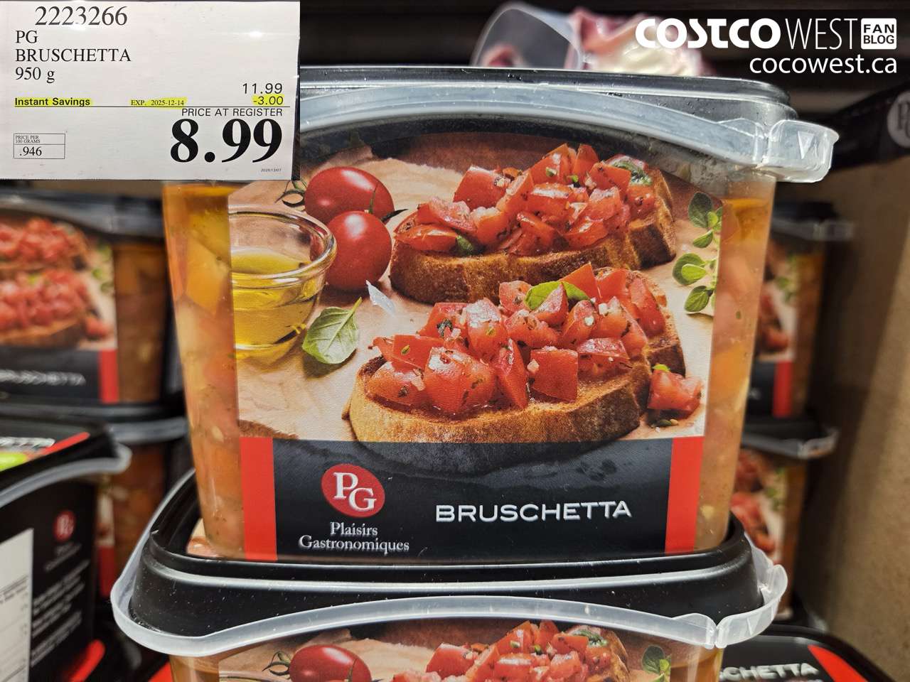 2223266 PG BRUSCHETTA 980 G ($3.00 INSTANT SAVINGS EXPIRES ON 2025-12-14) $8.99