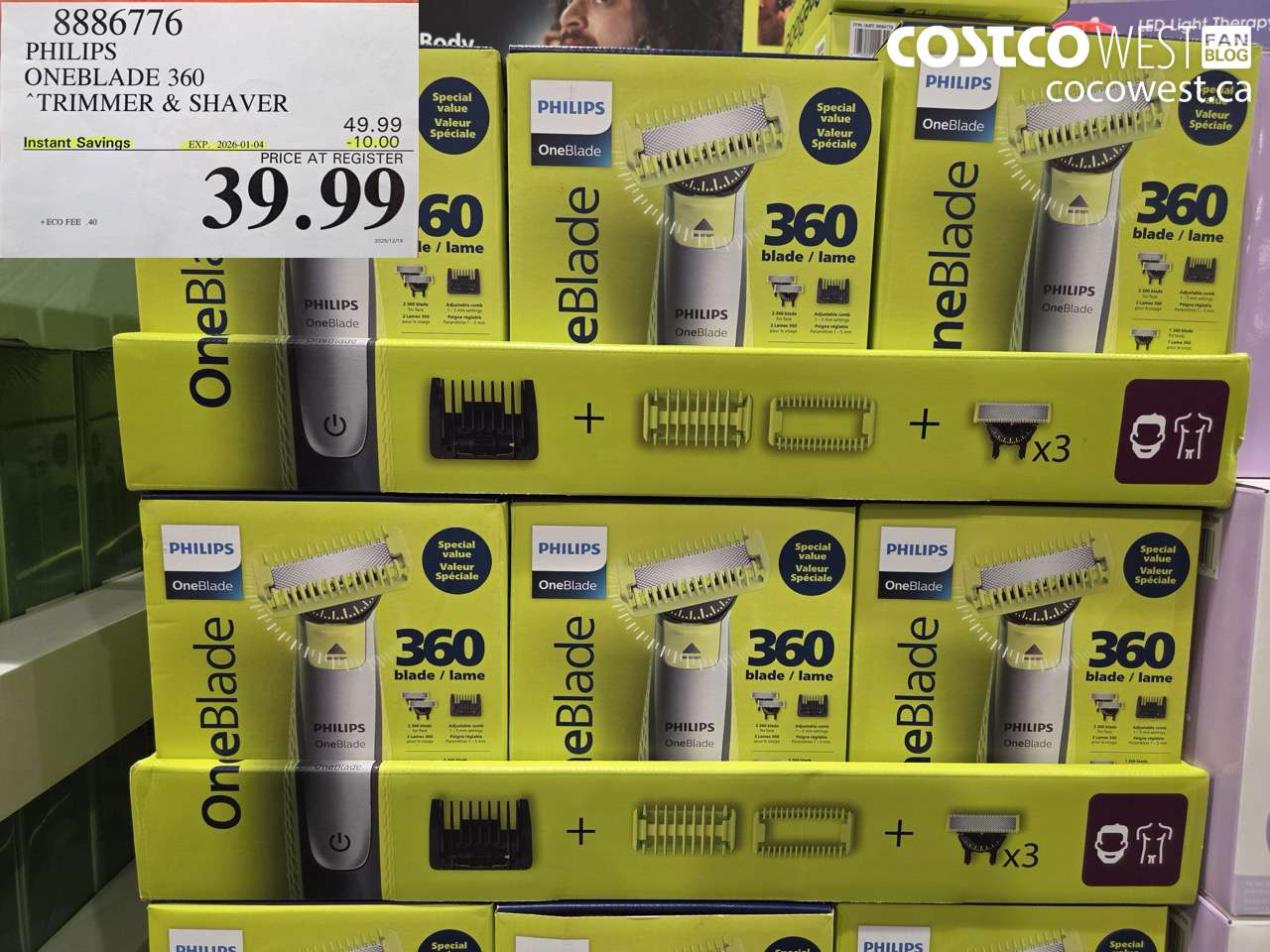 8886776 PHILIPS ONEBLADE 360 TRIMMER & SHAVER ($10.00 INSTANT SAVINGS EXPIRES ON 2026-01-04) $39.99