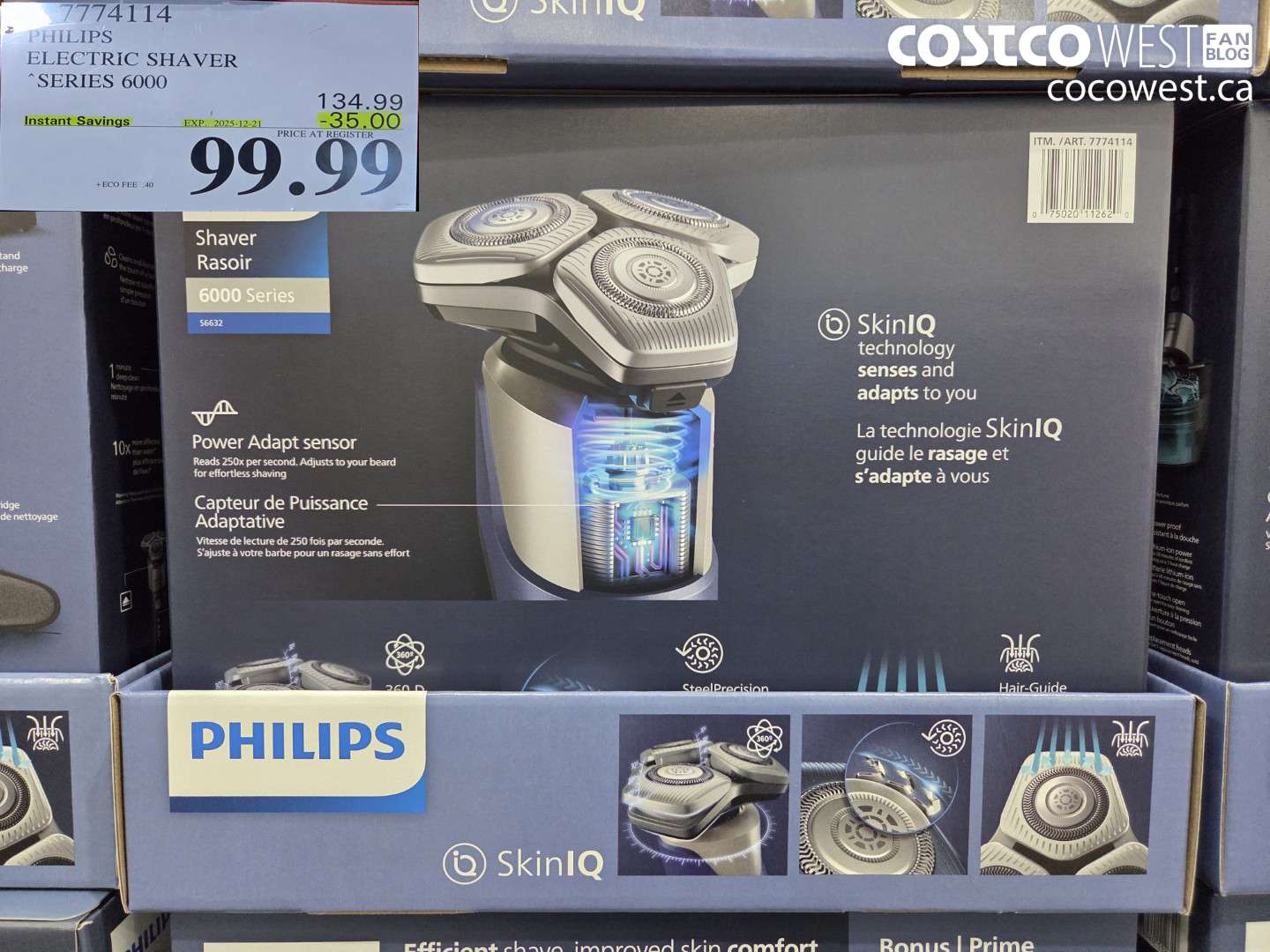 7774114 PHILIPS SHAVER SERIES 6000 ($35.00 INSTANT SAVINGS EXPIRES ON 2025-12-21) $99.99