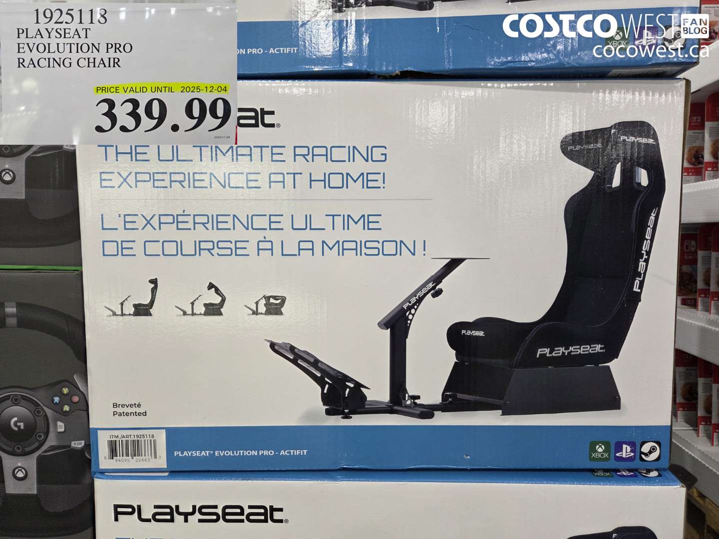 1925118 PLAYSEAT EVOLUTION PRO RACING CHAIR (EXPIRES ON 2025-12-04) $339.99