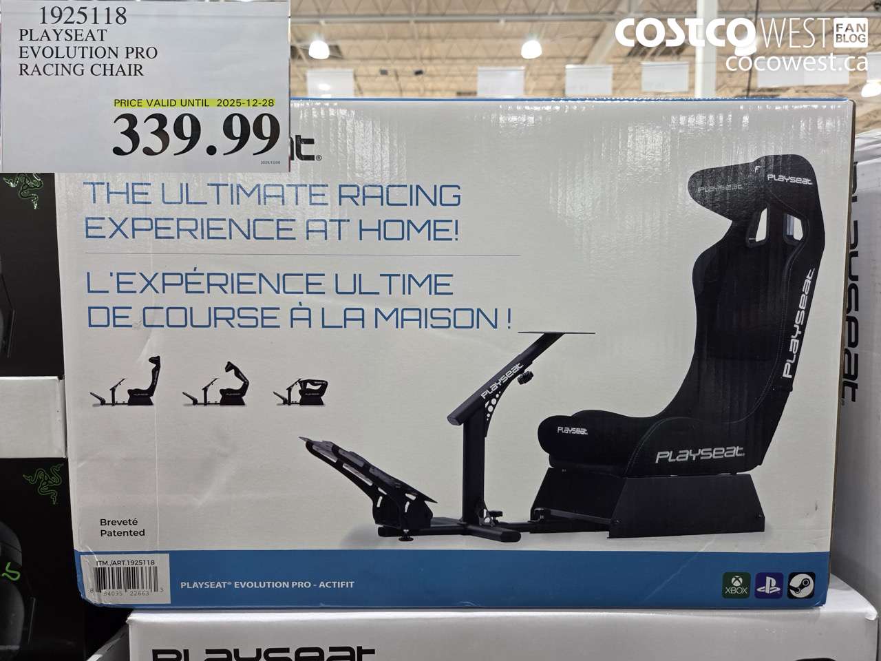 1925118 PLAYSEAT EVOLUTION PRO RACING CHAIR (EXPIRES ON 2025-12-28) $339.99