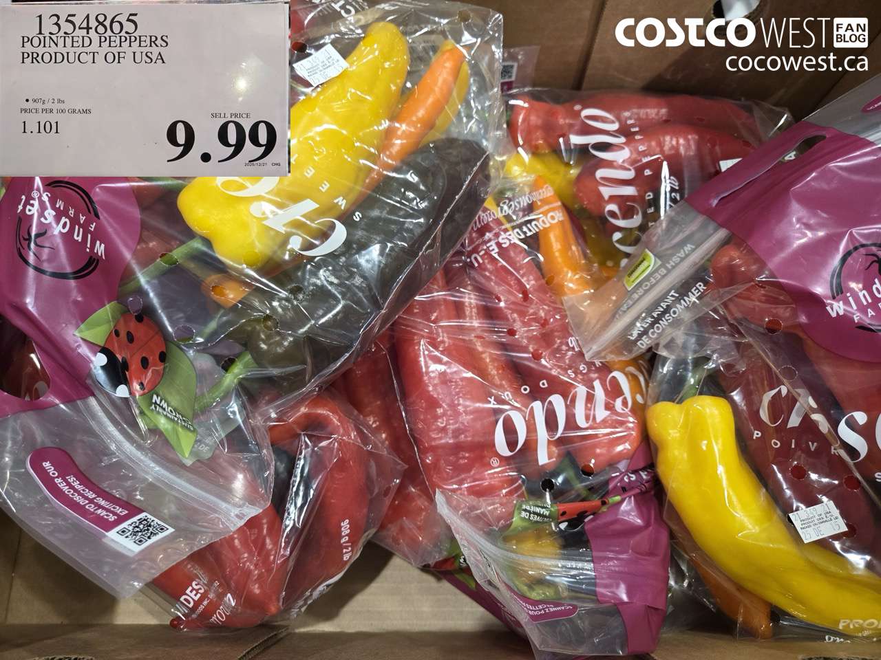 1354865 POINTED PEPPERS PRODUCT OF USA $9.99