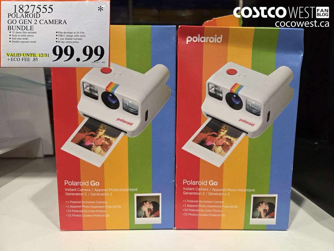 1827555 POLAROID GO GEN 2 CAMERA BUNDLE (EXPIRES ON 2025-12-31) $99.99