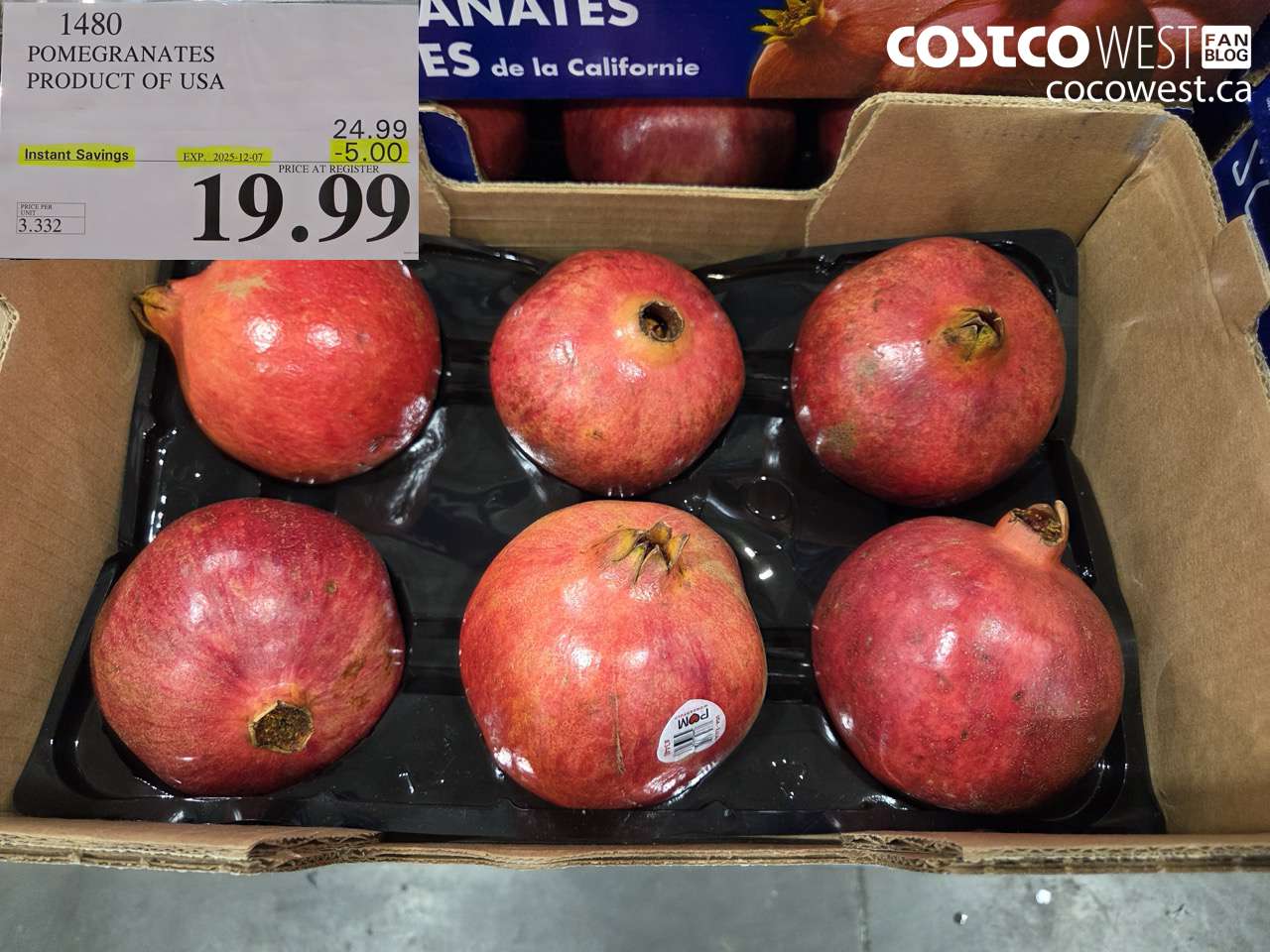 1480 POMEGRANATES PRODUCT OF USA ($5.00 INSTANT SAVINGS EXPIRES ON 2025-12-07) $19.99