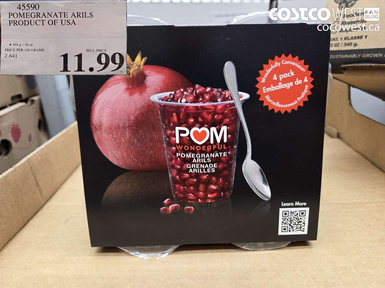 45590 POMEGRANATE ARILS PRODUCT OF USA $11.99