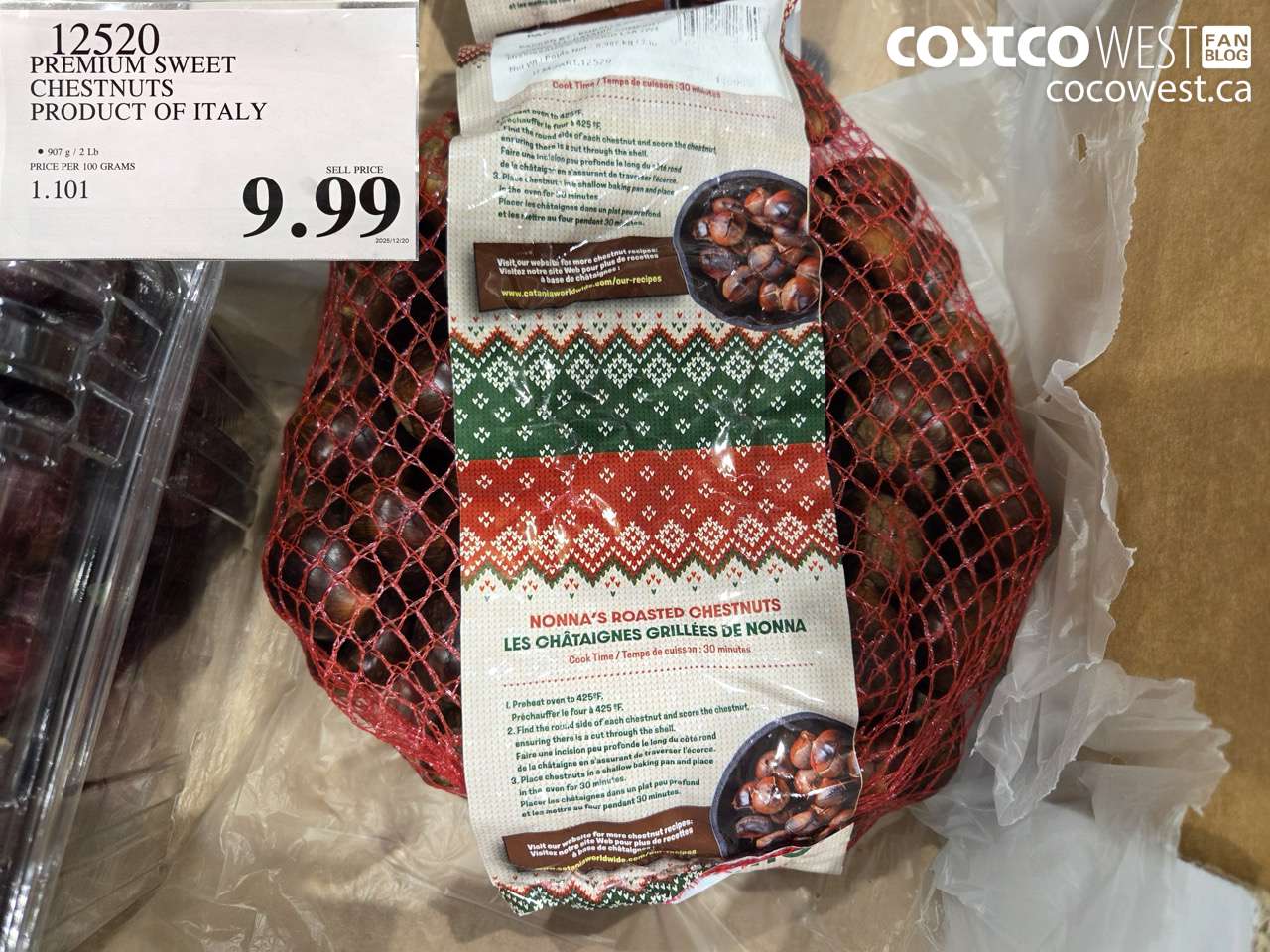 12520 PREMIUM SWEET CHESTNUT PRODUCT OF ITALY $9.99