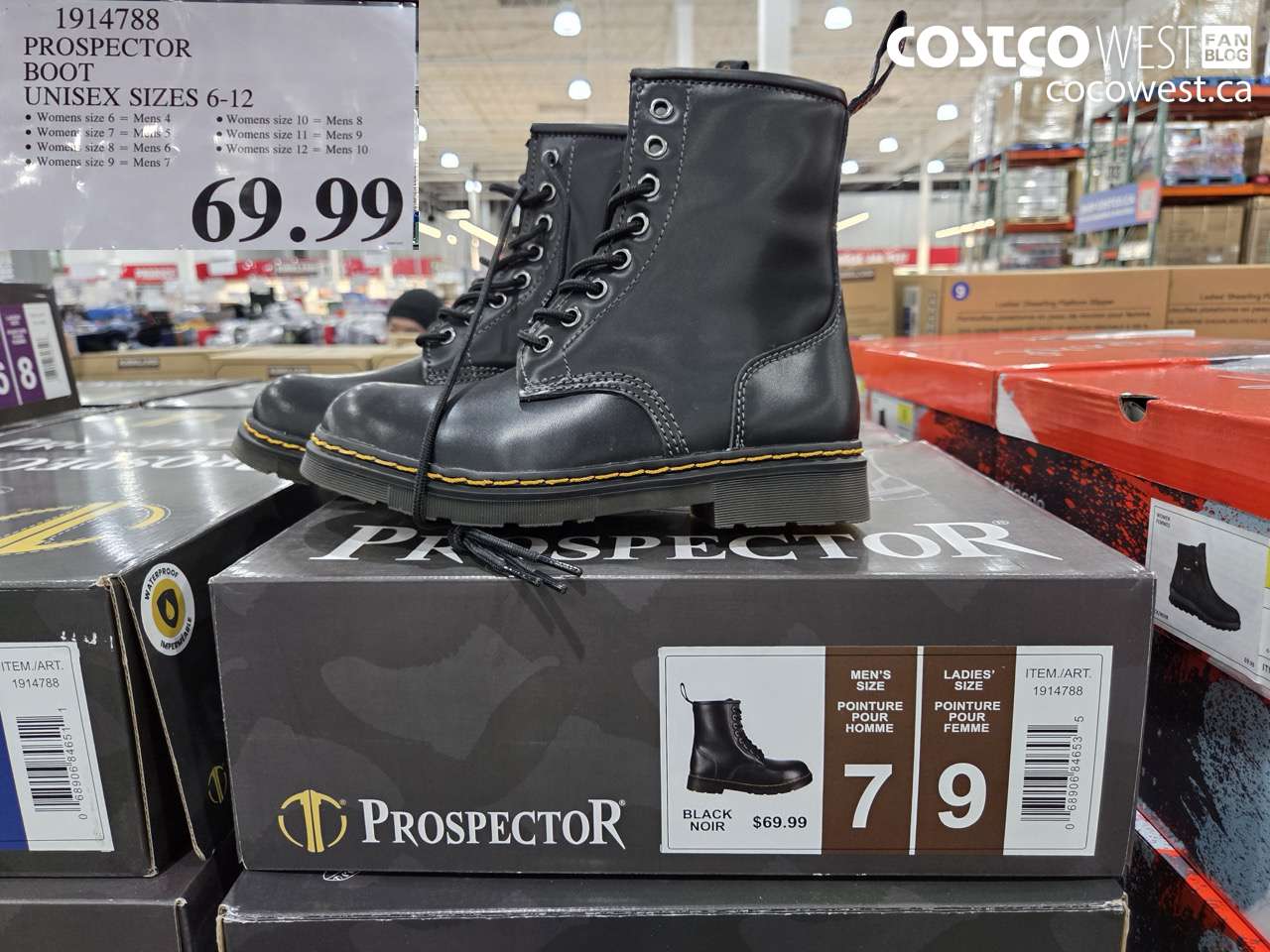 1914788 PROSPECTOR BOOT UNISEX SIZES 6-12 $69.99