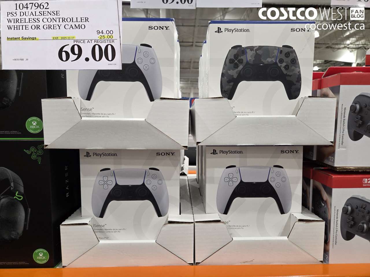 1047962 PS5 DUALSENSE WIRELESS CONTROLLER WHITE OR GREY CAMO ($25.00 INSTANT SAVINGS EXPIRES ON 2025-12-17) $69.00