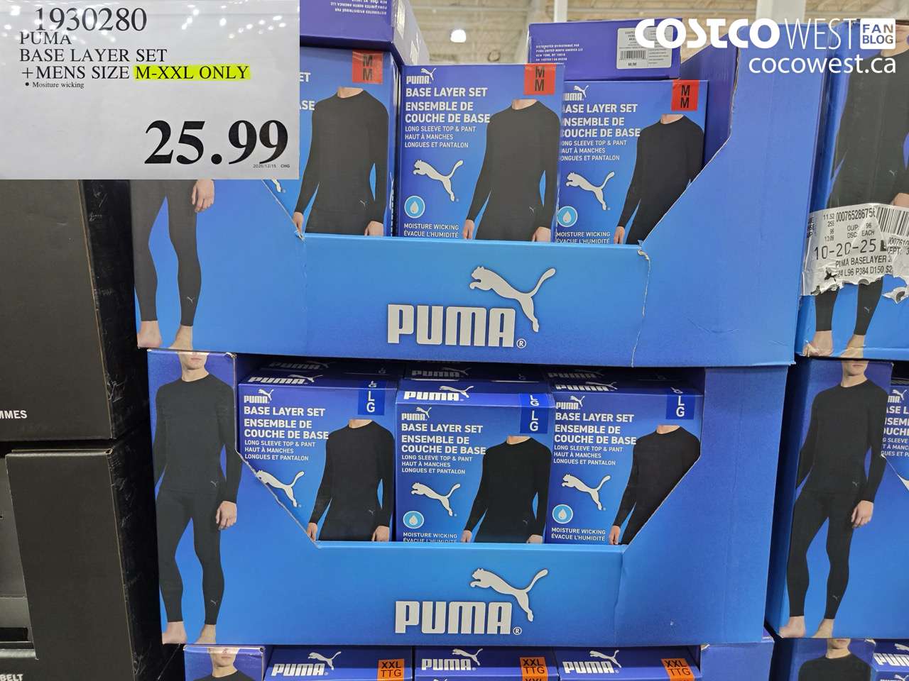 1930280 PUMA BASE LAYER SET MENS SIZES M-XXL ONLY $25.99