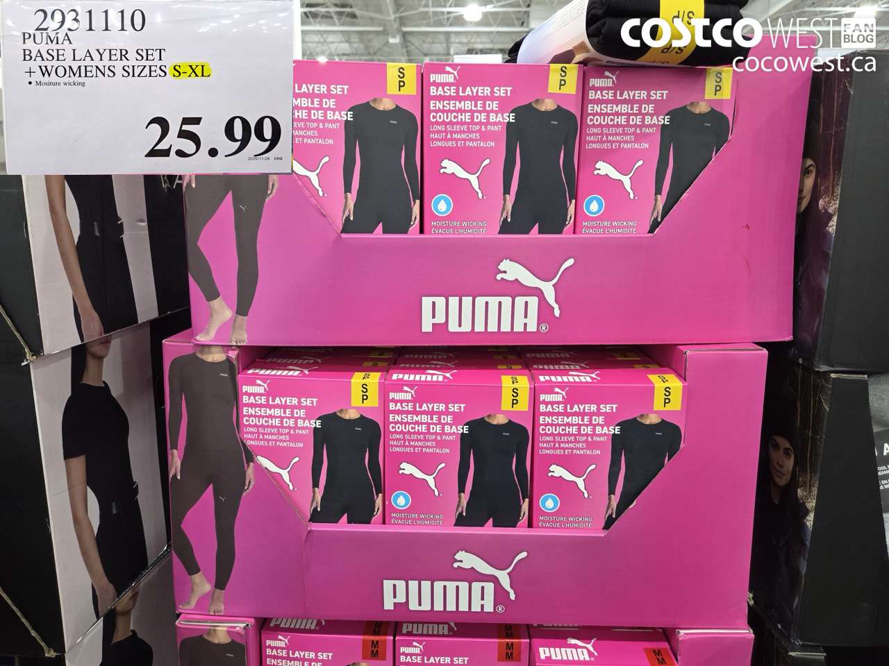 2931110 PUMA BASE LAYER SET WOMENS SIZES S-XL $25.99