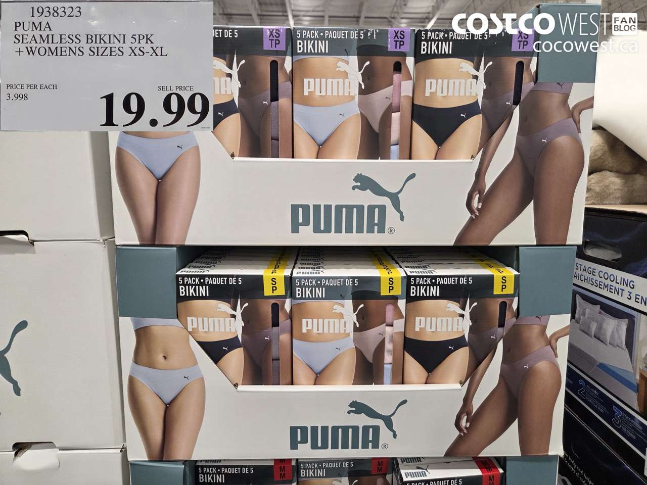 1938323 PUMA SEAMLESS BIKINI 5PK WOMENS SIZES XS-XL $19.99