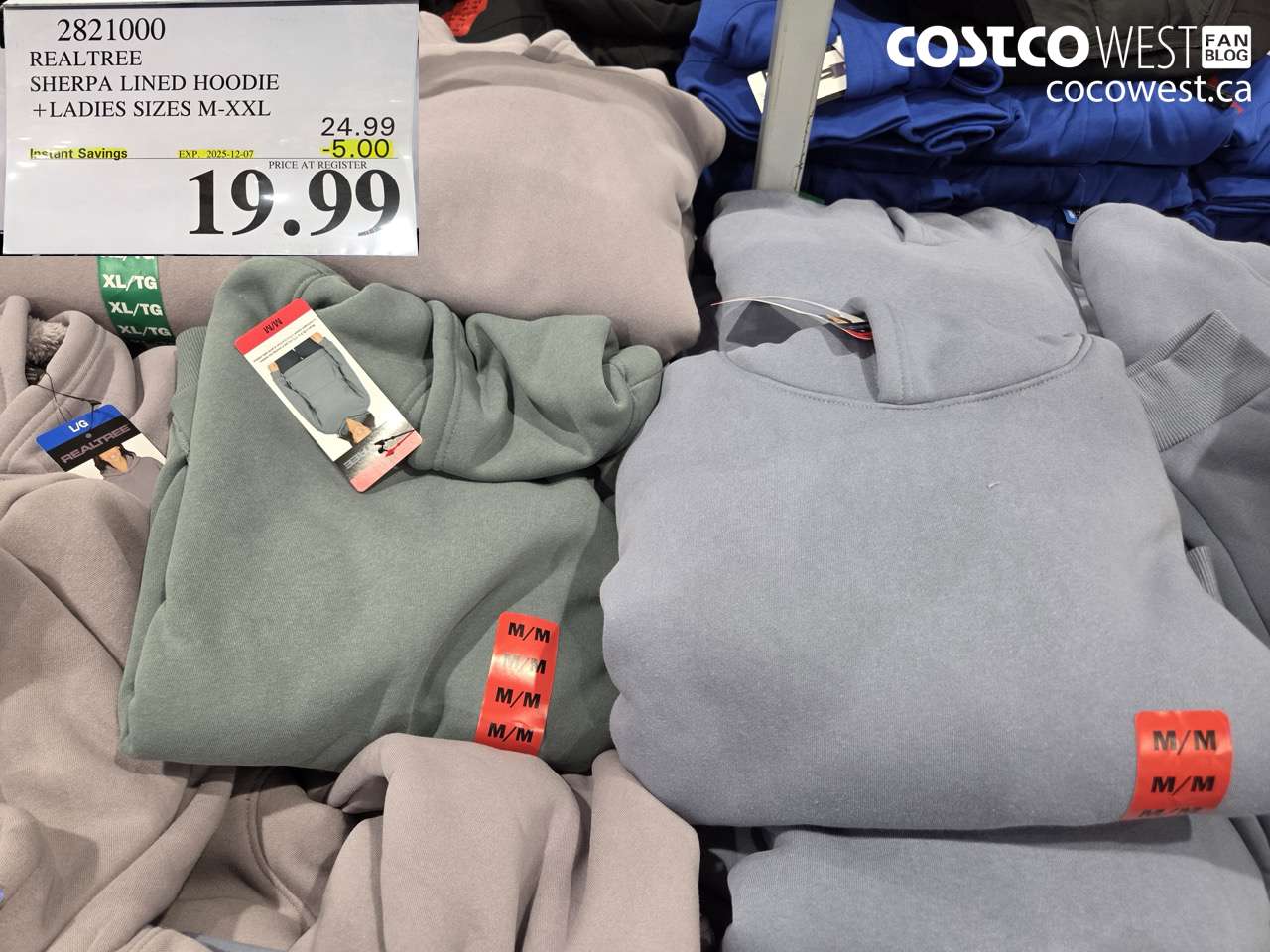 2821000 REALTREE SHERPA LINED HOODIE LADIES SIZES M-XXL ($5.00 INSTANT SAVINGS EXPIRES ON 2025-12-07) $19.99