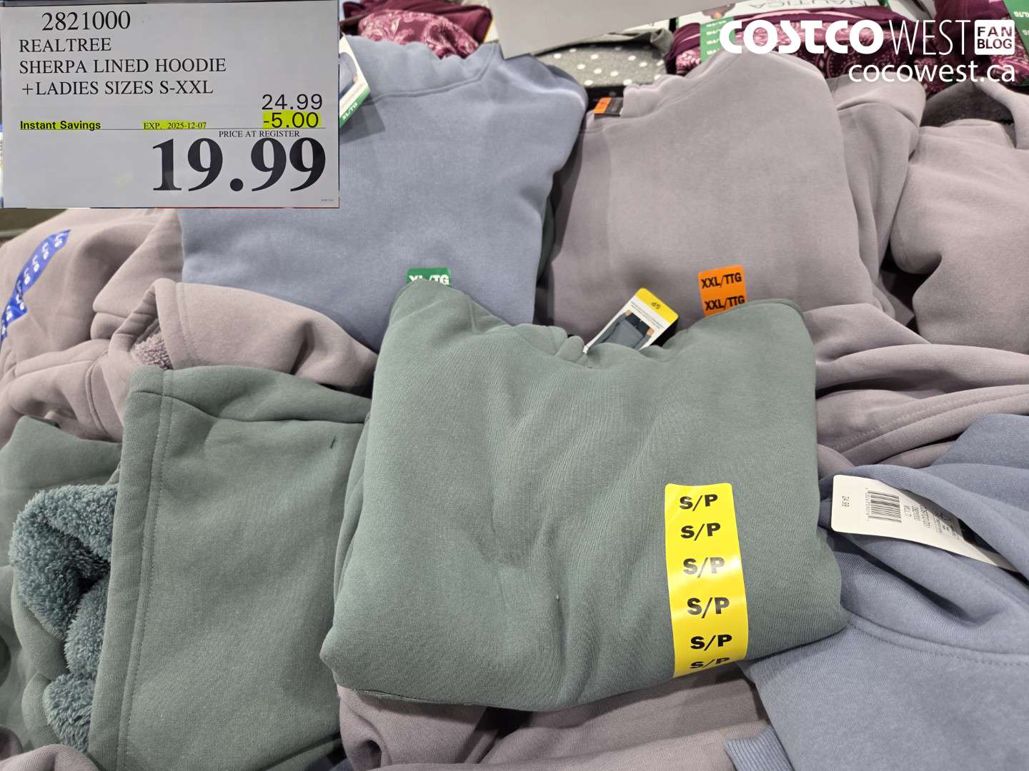 2821000 REALTREE SHERPA LINED HOODIE LADIES SIZES S-XXL ($5.00 INSTANT SAVINGS EXPIRES ON 2025-12-07) $19.99