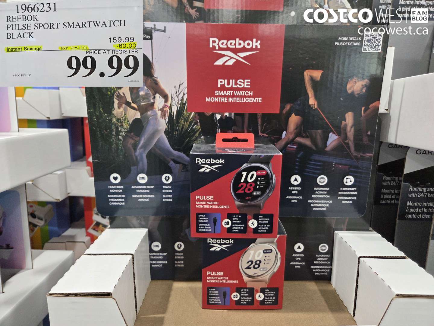 1966231 REEBOK PULSE SPORT SMARTWATCH BLACK ($60.00 INSTANT SAVINGS EXPIRES ON 2025-12-01) $99.99