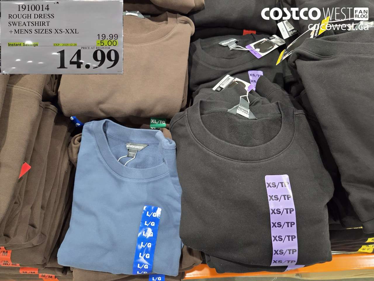 1910014 ROUGH DRESS SWEATSHIRT MENS SIZES XS-XXL ($5.00 INSTANT SAVINGS EXPIRES ON 2025-12-28) $14.99