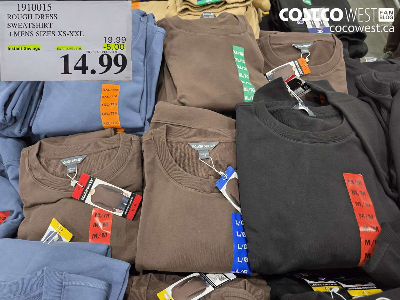 1910015 ROUGH DRESS SWEATSHIRT MENS SIZES XS-XXL ($5.00 INSTANT SAVINGS EXPIRES ON 2025-12-28) $14.99