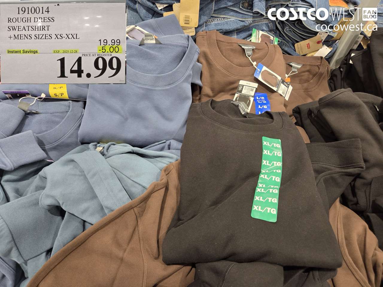 1910014 ROUGH DRESS SWEATSHIRT MENS SIZES XS-XXL ($5.00 INSTANT SAVINGS EXPIRES ON 2025-12-28) $14.99