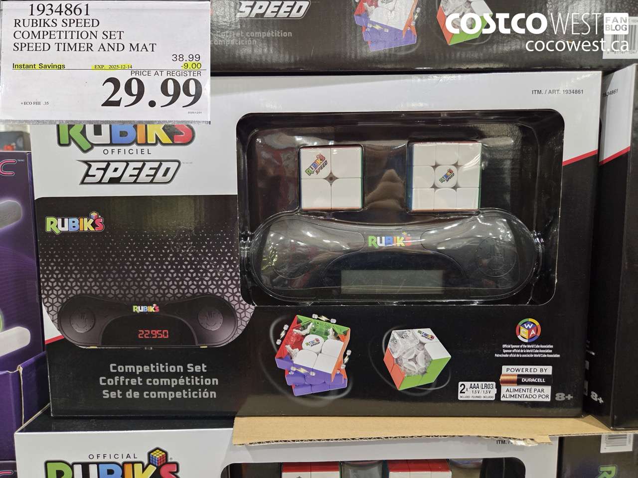 1934861 RUBIKS SPEED COMPETITION SET SPEED TIMER AND MAT ($9.00 INSTANT SAVINGS EXPIRES ON 2025-12-14) $29.99