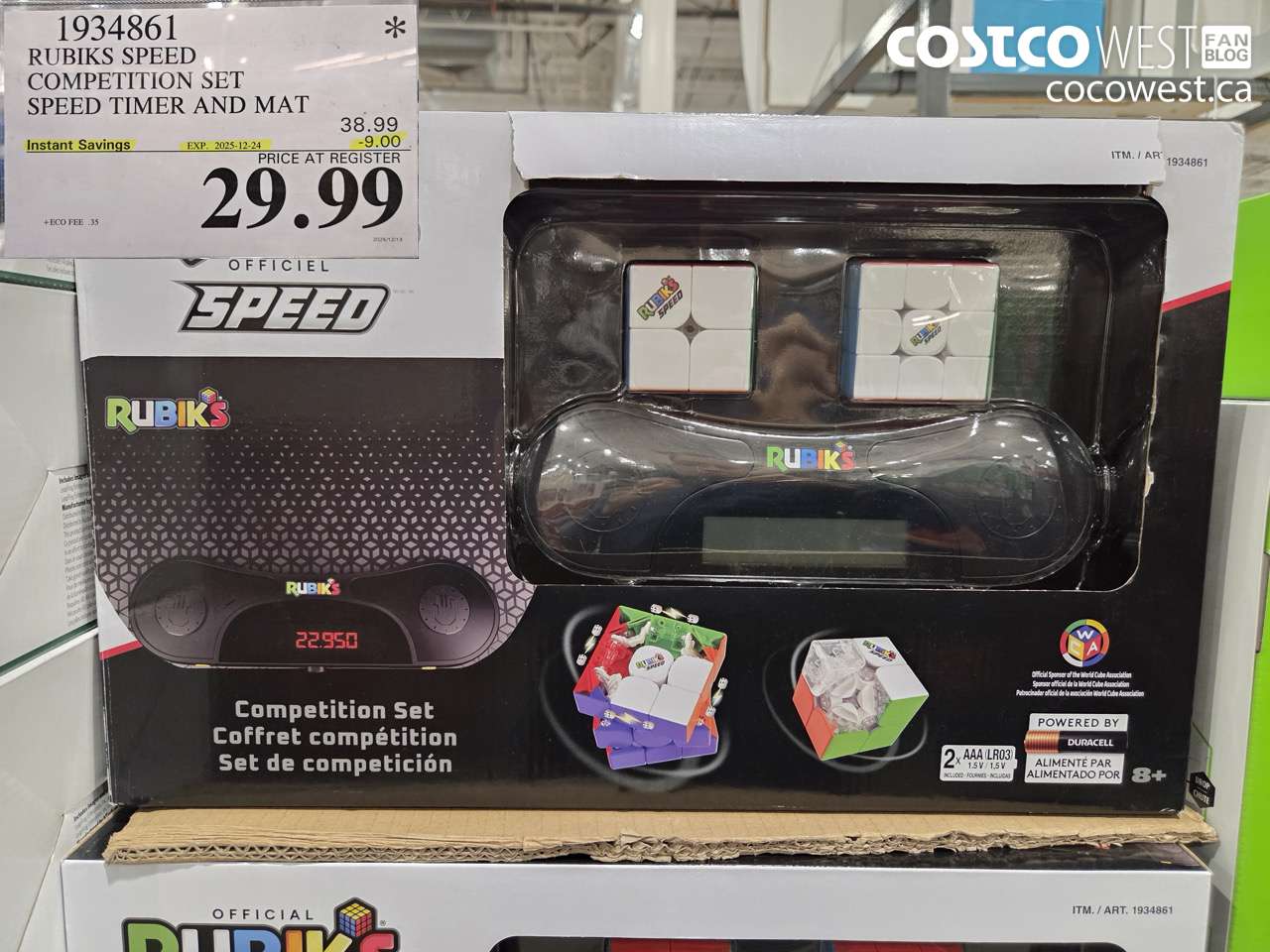 1934861 RUBIKS SPEED COMPETITION SET SPEED TIMER AND MAT ($9.00 INSTANT SAVINGS EXPIRES ON 2025-12-24) $29.99