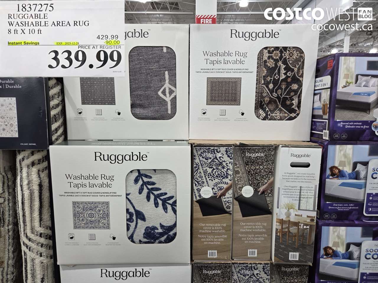 1837275 RUGGABLE WASHABLE AREA RUG 8 ft x 10 ft  ($90.00 INSTANT SAVINGS EXPIRES ON 2025-12-28) $339.99