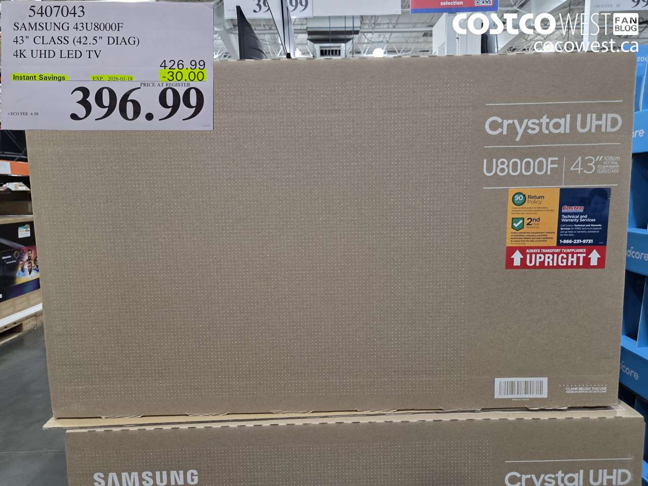 5407043 SAMSUNG 43U8000F 43