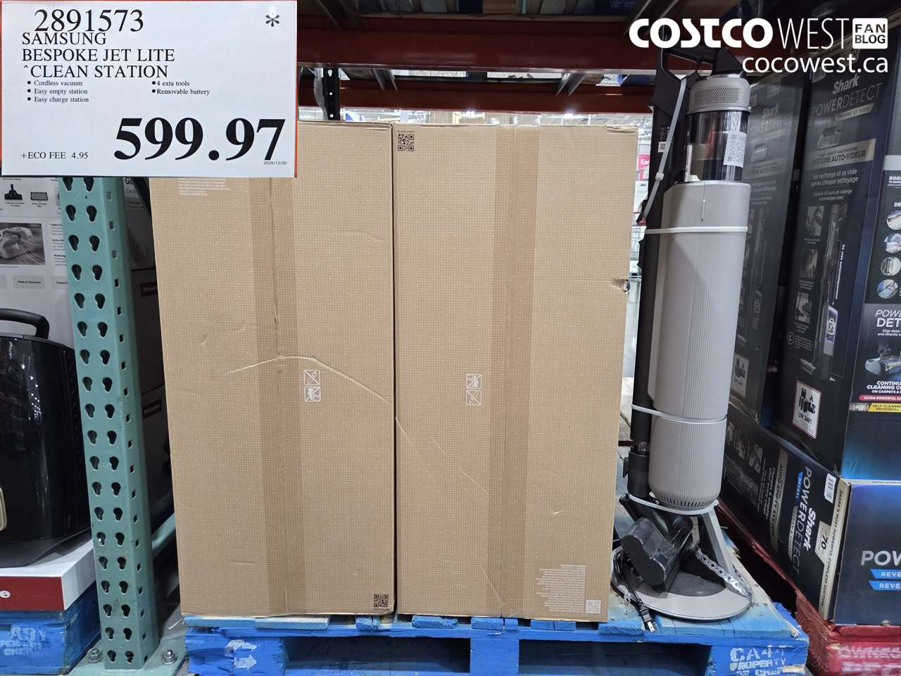 2891573 SAMSUNG BESPOKE JET LITE CLEAN STATION $599.97