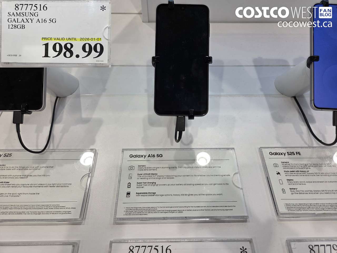 8777516 SAMSUNG GALAXY A16 5G 128GB (EXPIRES ON 2026-01-01) $198.99