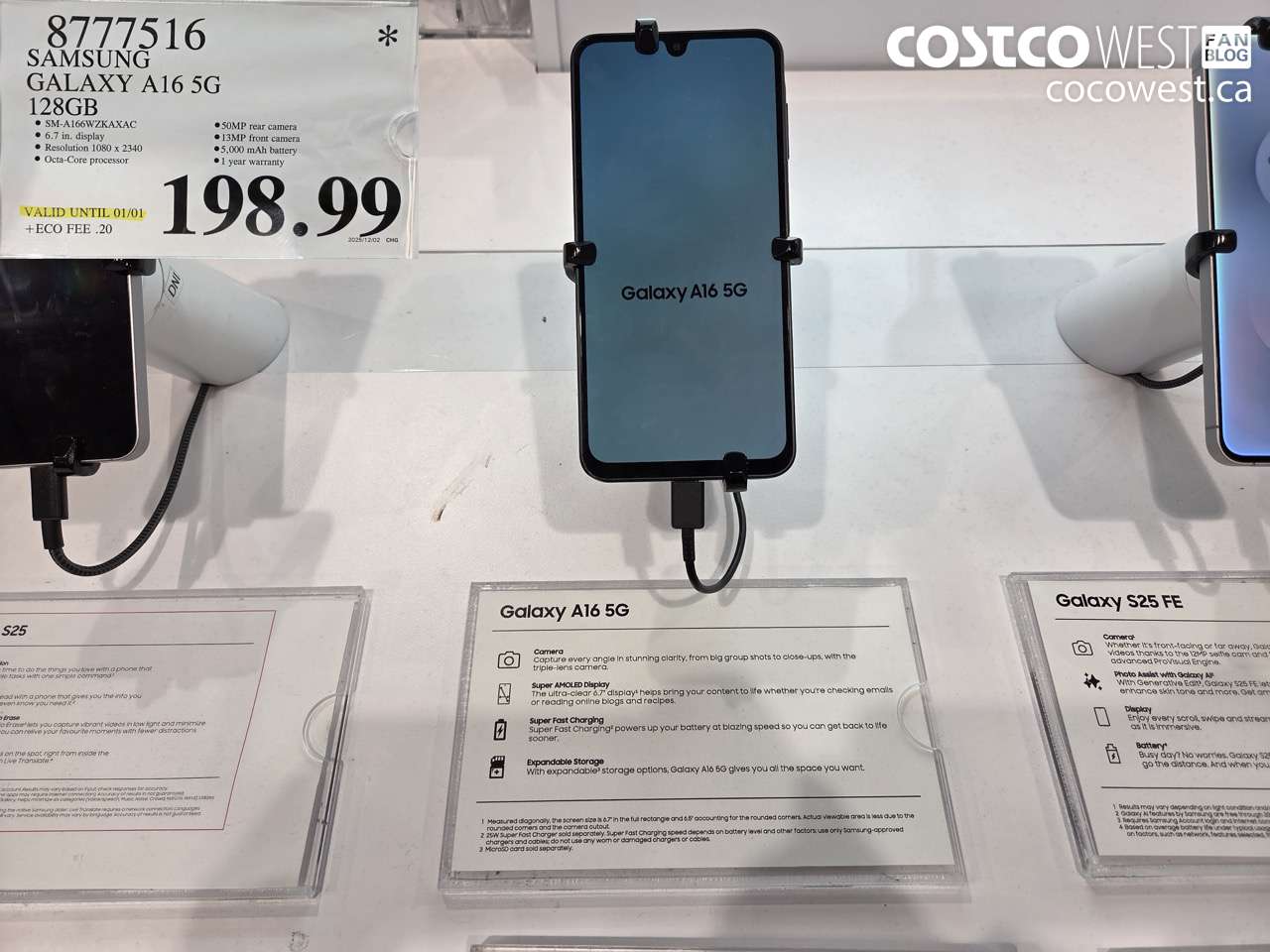 8777516 SAMSUNG GALAXY A16 5G 128GB (EXPIRES ON 2026-01-01) $198.99