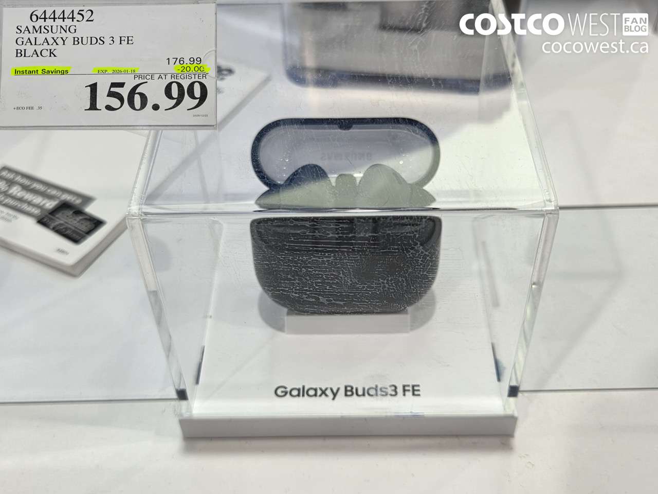 6444452 SAMSUNG GALAXY BUDS 3 FE BLACK ($20.00 INSTANT SAVINGS EXPIRES ON 2026-01-18) $156.99