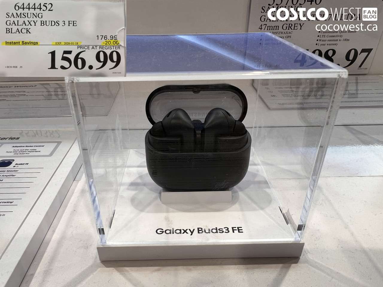 6444452 SAMSUNG GALAXY BUDS 3 FE BLACK ($20.00 INSTANT SAVINGS EXPIRES ON 2026-01-18) $156.99