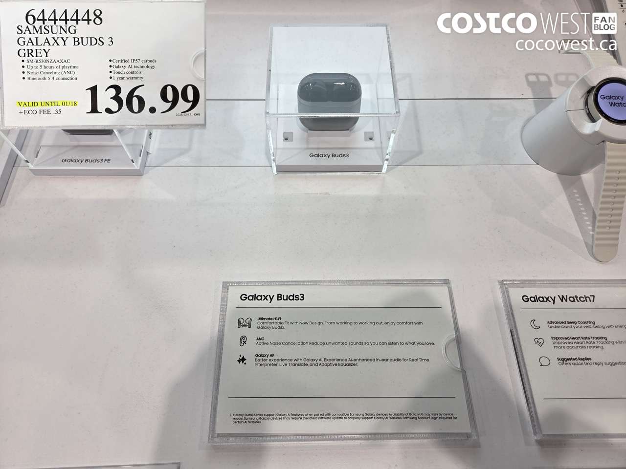 6444448 SAMSUNG GALAXY BUDS 3 GREY (EXPIRES ON 2026-01-18) $136.99