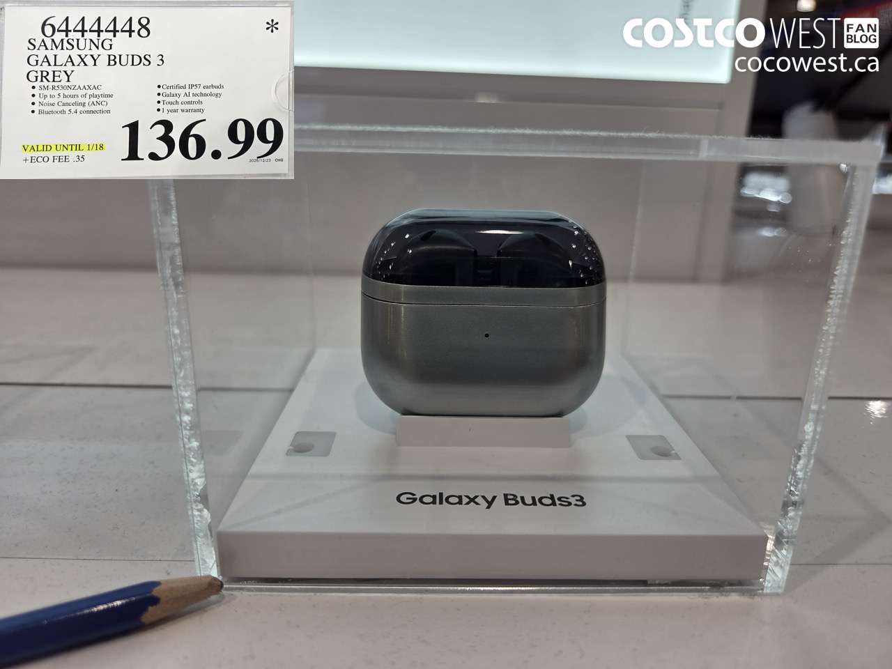 6444448 SAMSUNG GALAXY BUDS 3 GREY (EXPIRES ON 2026-01-18) $136.99