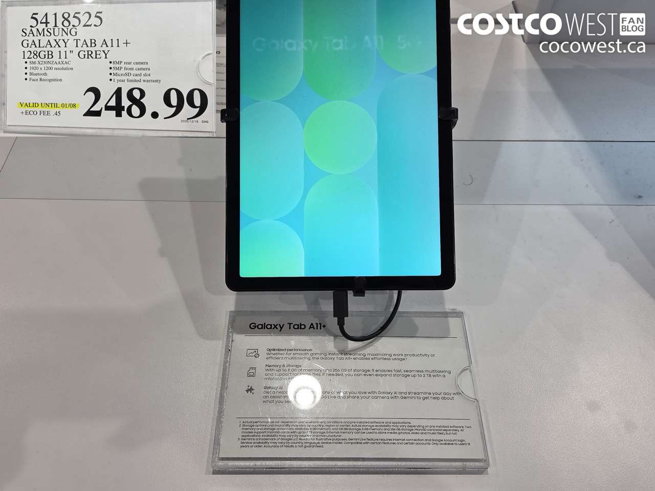 5418525 SAMSUNG GALAXY TAB A11 + 128GB 11