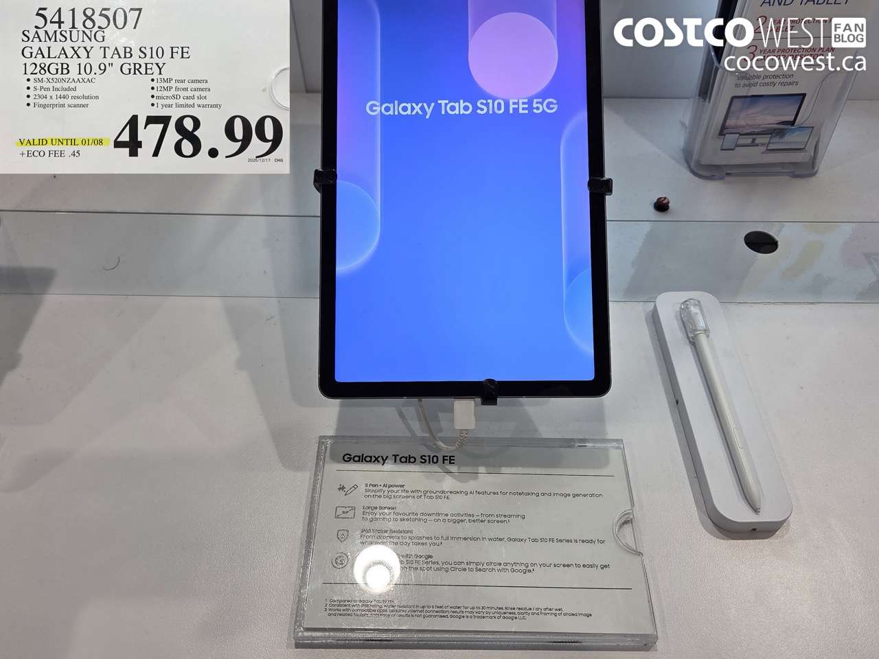 5418507 SAMSUNG GALAXY TAB S10 FE 128GB 10.9