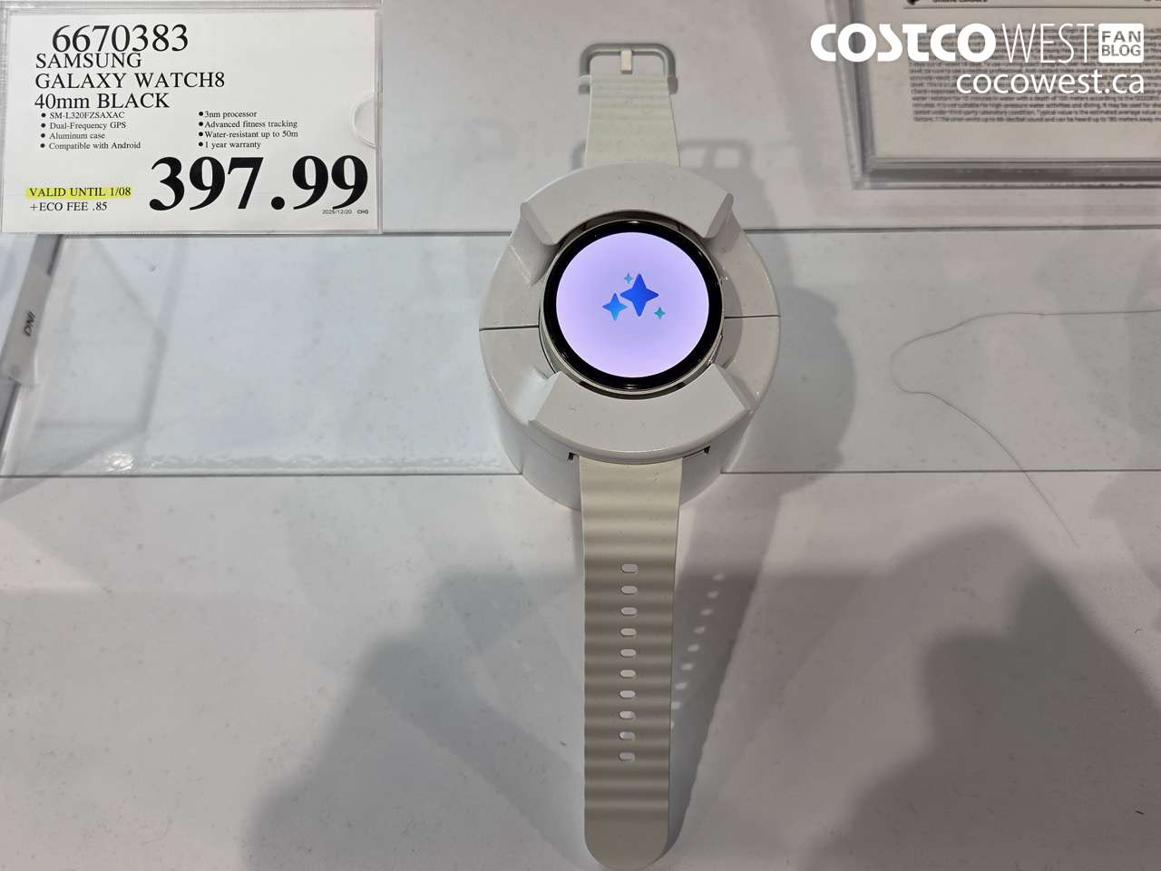 6670383 SAMSUNG GALAXY WATCH8 40MM BLACK (EXPIRES ON 2026-01-08) $397.99