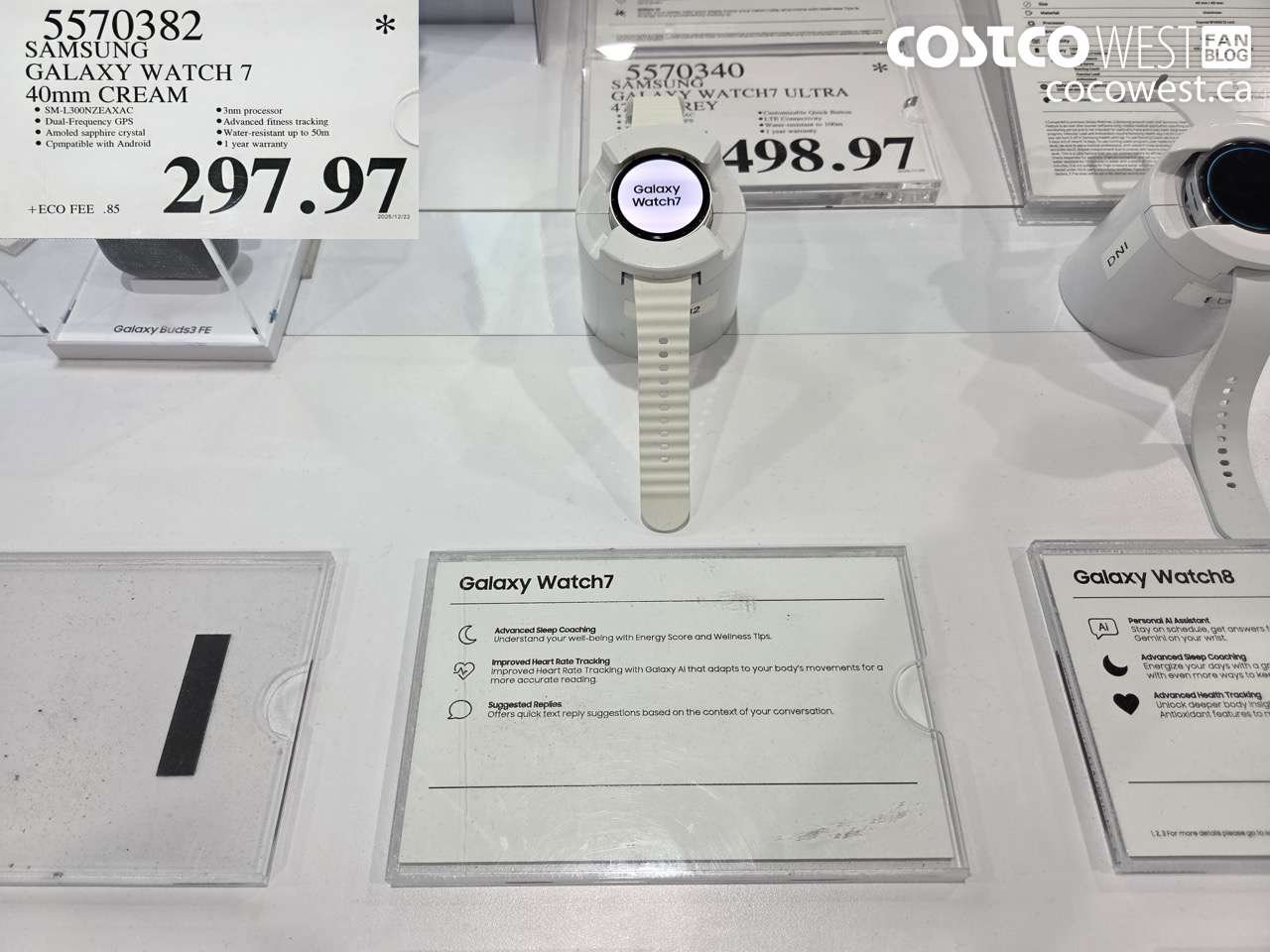 5570382 SAMSUNG GALAXY WATCH 7 40MM CREAM $297.97