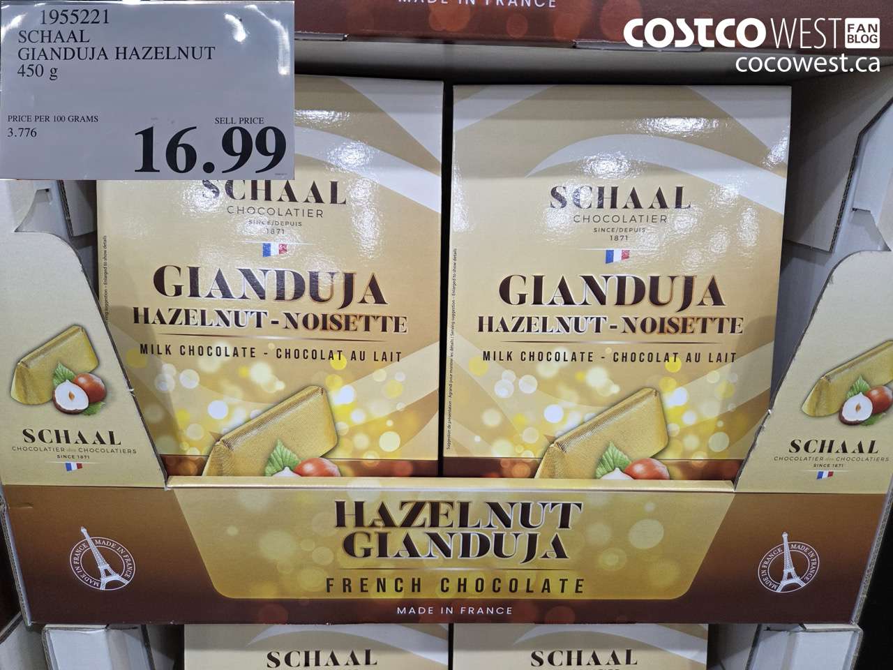 1955221 SCHAAL GIANDUJA HAZELNUT 450G $16.99