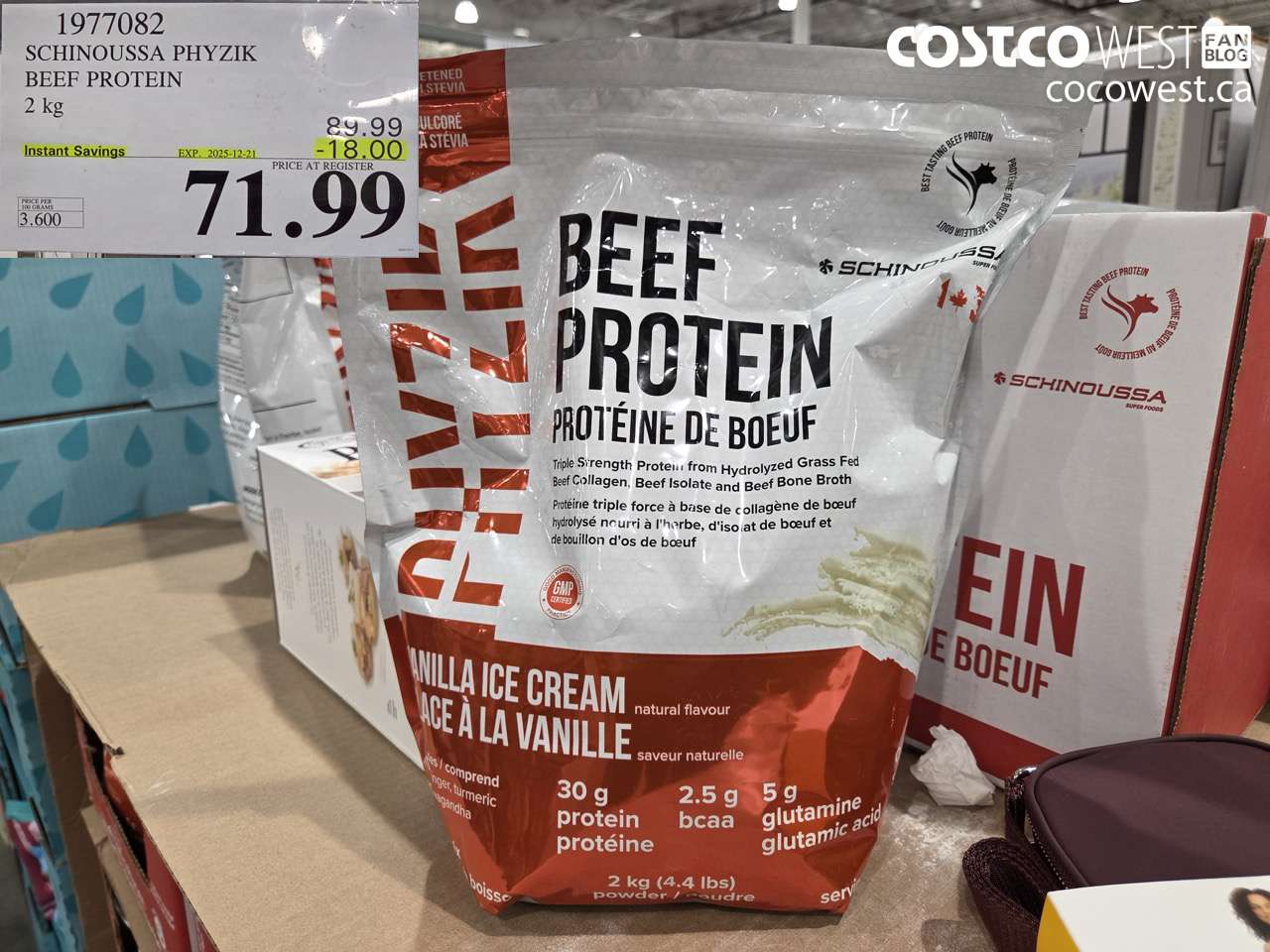 1977082 SCHINOUSSA PHYZIK BEEF PROTEIN 2KG ($18.00 INSTANT SAVINGS EXPIRES ON 2025-12-21) $71.99