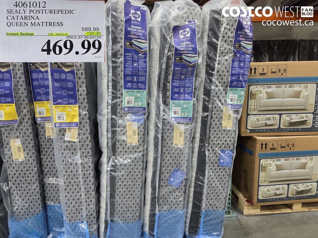 4061012 SEALY POSTUREPEDIC CATARINA QUEEN MATTRESS ($120.00 INSTANT SAVINGS EXPIRES ON 2026-01-18) $469.99